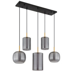 Luminosa Lighting Luminosa Lampigna Cluster Pendant Ceiling Light Matt Black Opal Glass Shade Led 3000K - thumbnail 2