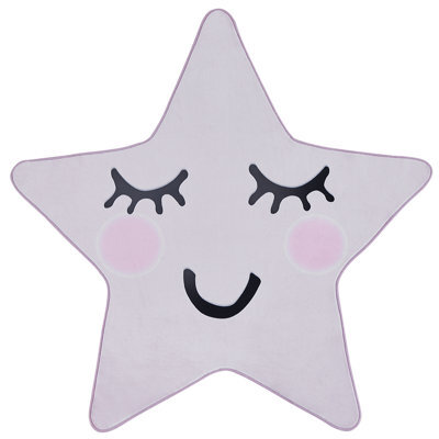 Beliani Kids Rug Sirius Pastel Pink 120 X 120 Cm - image 1