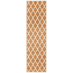 Bravich Hard Wearing Hessian Backed Stair Runner Kitchen Mat - Texas Beige Trellis - 60X120Cm (2'x4') - thumbnail 5