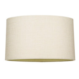 Happy Homewares Contemporary And Sleek Cream Linen Fabric Oval Lamp Shade 60W Maximum - thumbnail 1