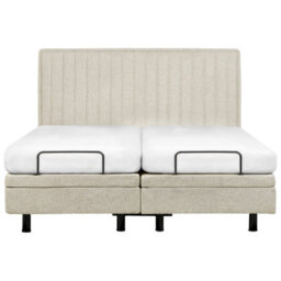 Beliani Adjustable Bed Fabric Castellan 180 X 200 Cm (Eu Super King) Beige - thumbnail 8