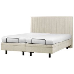 Beliani Adjustable Bed Fabric Castellan 180 X 200 Cm (Eu Super King) Beige - thumbnail 7