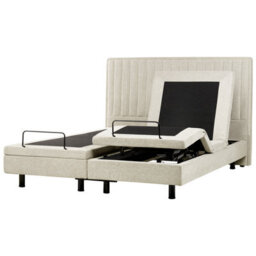 Beliani Adjustable Bed Fabric Castellan 180 X 200 Cm (Eu Super King) Beige - thumbnail 6