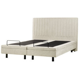 Beliani Adjustable Bed Fabric Castellan 180 X 200 Cm (Eu Super King) Beige - thumbnail 5
