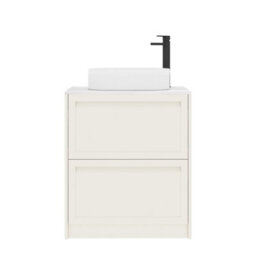 Royal Bathrooms Royal Bathroom Elmore 700mm Classic White Freestanding Countertop Bathroom Vanity Unit 2 Drawer With Lyon Basin - thumbnail 7