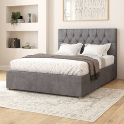 Aspire Olivier Electric Adjustable Bed Upholstered With Pocket Sprung Mattress Uk Made, Plush Steel, Size Superking - thumbnail 2