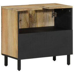 Berkfield Bathroom Sink Cabinet 62X33X58 Cm Solid Wood Mango - thumbnail 5