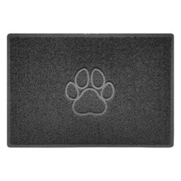 Nicoman Dark Grey Paw Embossed Spaghetti Coil Door Mat Dirt-Trapper Washable Barrier Doormat 90Cm X 60Cm - thumbnail 1