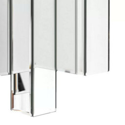 Xample Gallery Almada Silver Mirror 110 X 121.5Cm, Bevelled Glass Wall Mirror, Contemporary Design, Portrait Or Landscape Hanging - thumbnail 6