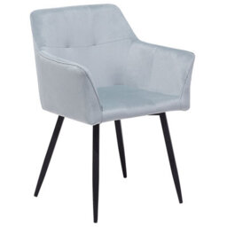 Beliani Set Of 2 Dining Chairs Jasmin Velvet Light Grey - thumbnail 5
