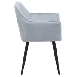 Beliani Set Of 2 Dining Chairs Jasmin Velvet Light Grey - thumbnail 6