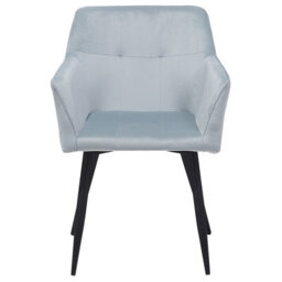 Beliani Set Of 2 Dining Chairs Jasmin Velvet Light Grey - thumbnail 4