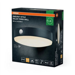 Osram Endura Style Solar Tossa Led Wall Light Sensor 6W Warm Light Ip44 Aluminum - thumbnail 3