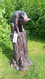 Inspirational Gifting Cat And Mouse Garden Sculpture Resin Ornament - thumbnail 3