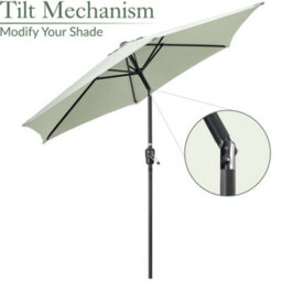 Christow 2.7M Crank And Tilt Parasol With Uv Protection - thumbnail 4