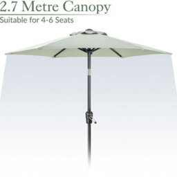 Christow 2.7M Crank And Tilt Parasol With Uv Protection - thumbnail 3