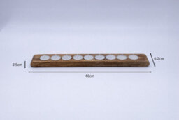 Mango Wood 9 Tealight Holder With Tealights - thumbnail 3