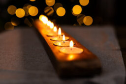 Mango Wood 9 Tealight Holder With Tealights - thumbnail 6