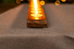 Mango Wood 9 Tealight Holder With Tealights - thumbnail 8