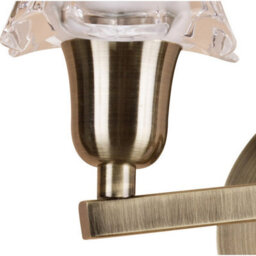 Luminosa Lighting Luminosa Alaska Wall Lamp Switched 2 Light L1/sgu10, Antique Brass - thumbnail 4