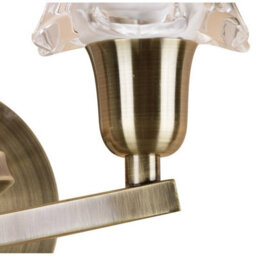 Luminosa Lighting Luminosa Alaska Wall Lamp Switched 2 Light L1/sgu10, Antique Brass - thumbnail 5