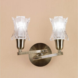 Luminosa Lighting Luminosa Alaska Wall Lamp Switched 2 Light L1/sgu10, Antique Brass - thumbnail 2