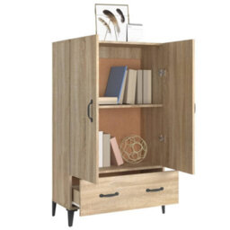 Berkfield Highboard Sonoma Oak 70X31X115 Cm Engineered Wood - thumbnail 4