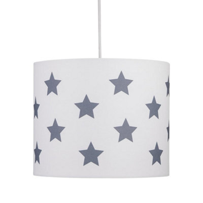 First Choice Lighting White Grey Stars 25Cm Light Shade - image 1