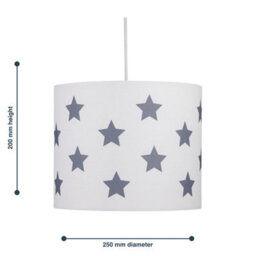 First Choice Lighting White Grey Stars 25Cm Light Shade - thumbnail 4