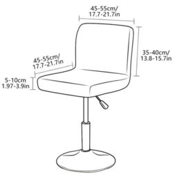 Bar Stool Covers, Chair 1 Piece, Stretchable Covers For Dining Room, Dark Green - thumbnail 2