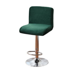 Bar Stool Covers, Chair 1 Piece, Stretchable Covers For Dining Room, Dark Green - thumbnail 1