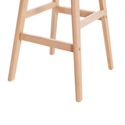Beliani Set Of 2 Counter-Height Bar Stools, Light Beechwood Legs And Taupe Polypropylene Seats, 85 Cm. - thumbnail 9