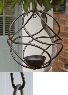 Poppy Forge Ball Bird Feeder - Hand Made By Traditional Forge Wild Bird Feeder - Steel - L27.9 X W27.9 Cm - Black - image 1