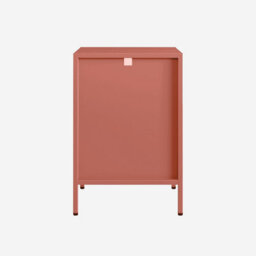Sweeek - Set Of 2 Bedside Tables Industrial-Style Steel Terracotta L 35 X W 35 X H 51 Cm - Soho   Sweeek - thumbnail 5