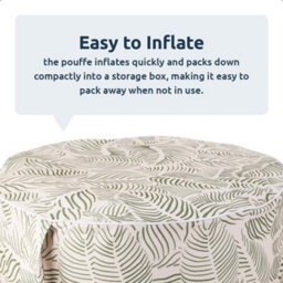 idooka Inflatable Green Fern Outdoor Garden Pouffe - thumbnail 2