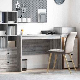 Berkfield Writing Desk Grey Sonoma Mdf, Veneer 100 X 50 X 76 Cm Durable