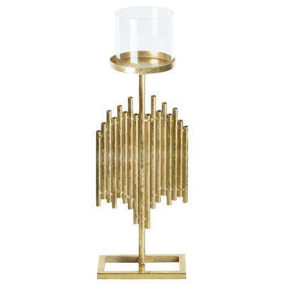Beliani Candle Holder Nias Metal 53 Cm Gold - image 1
