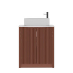 Royal Bathrooms Avenza 800mm Terracotta Clay Floor Standing Bathroom Vanity Unit 2 Door With Peak Basin - thumbnail 6
