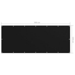 Berkfield Balcony Screen Black 120X300 Cm Oxford Fabric - thumbnail 5