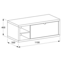 Affine Bathroom Wall Hung Vanity Unit Sink Cabinet Wash Basin Sink Storage Drawer 1100 - thumbnail 5