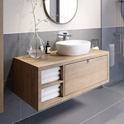 Affine Bathroom Wall Hung Vanity Unit Sink Cabinet Wash Basin Sink Storage Drawer 1100