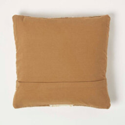 Homescapes Jaipur Handwoven Brown And Orange Kilim Cushion With Feather Filling - thumbnail 2
