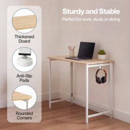 Levede Foldable Table, Small Folding Desk 80 Cm For Spaces, -Thin 7.5 Cm Lightweight Portable Computer Space Saving Writing Home - thumbnail 8