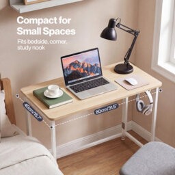 Levede Foldable Table, Small Folding Desk 80 Cm For Spaces, -Thin 7.5 Cm Lightweight Portable Computer Space Saving Writing Home - thumbnail 5