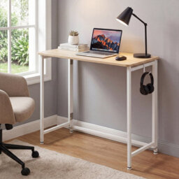 Levede Foldable Table, Small Folding Desk 80 Cm For Spaces, -Thin 7.5 Cm Lightweight Portable Computer Space Saving Writing Home - thumbnail 1