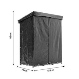 Living And Home Firewood Rack Holder Metal Tube Log Storage Store With Pe Cover 4.4 X 2 Ft - thumbnail 6