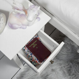 Nöa & Nani Noa & Nani Bedside 2 Drawer Cabinet Solid Nightstand Side Table Wooden In White Asora - thumbnail 3
