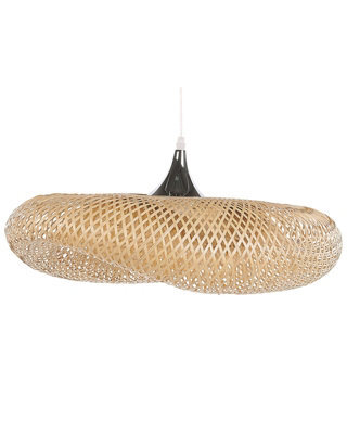 Wyld And Coco Bamboo Pendant Lamp Boho Light, Hand-Made Large Bamboo Shade W80 X D80 X H118Cm - image 1
