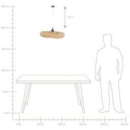 Wyld And Coco Bamboo Pendant Lamp Boho Light, Hand-Made Large Bamboo Shade W80 X D80 X H118Cm - thumbnail 8