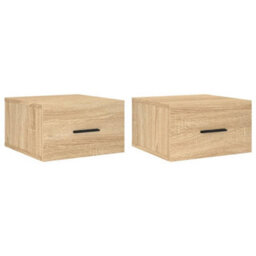 Berkfield Wall-Mounted Bedside Cabinets 2 Pcs Sonoma Oak 35X35X20 Cm - thumbnail 2